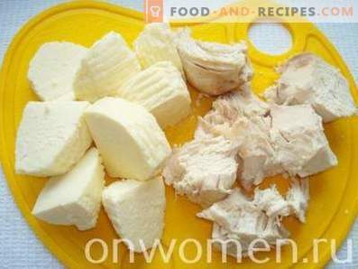 Lavashrulle med kyckling, ost och färsk gurka