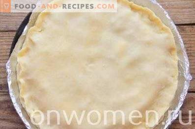 Pie med potatis och kyckling i ugnen