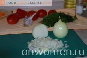 Aubergine mellanmål med grönsaker och ättika