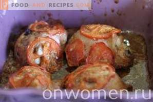 Kycklinglår med tomater i ugnen
