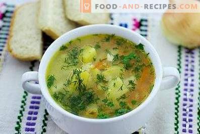 Soppa med bearbetad ost