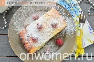 Cottage Cheese Casserole with Raspberries