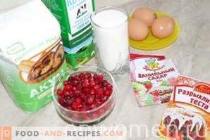 Tårta med tranbär på yoghurt