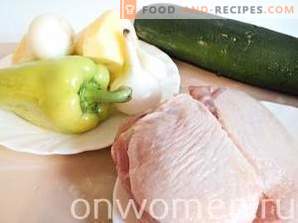 Kyckling stuvad med grönsaker