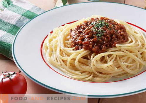 Spagetti såser är de bästa recepten. Hur man gör rätt och laga sås till spagetti.