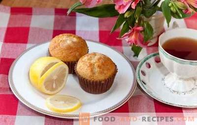 Citronmuffins - lockande smak! Recept för delikta citronmuffins med grädde fyllningar, maräng och glasyr