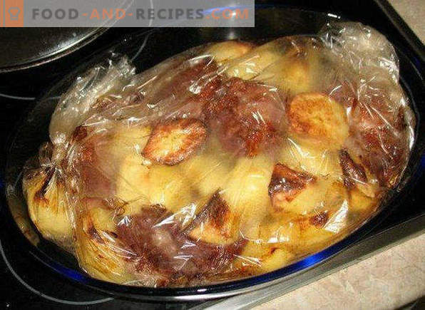 Hur man lagar potatis i mikrovågsugnen med ost, kött, bacon, pommes frites, kokt