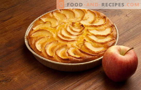 En enkel och snabb paj med äpplen, apelsiner, stekost. De bästa recepten för en enkel paj med äpplen för en snabb hand